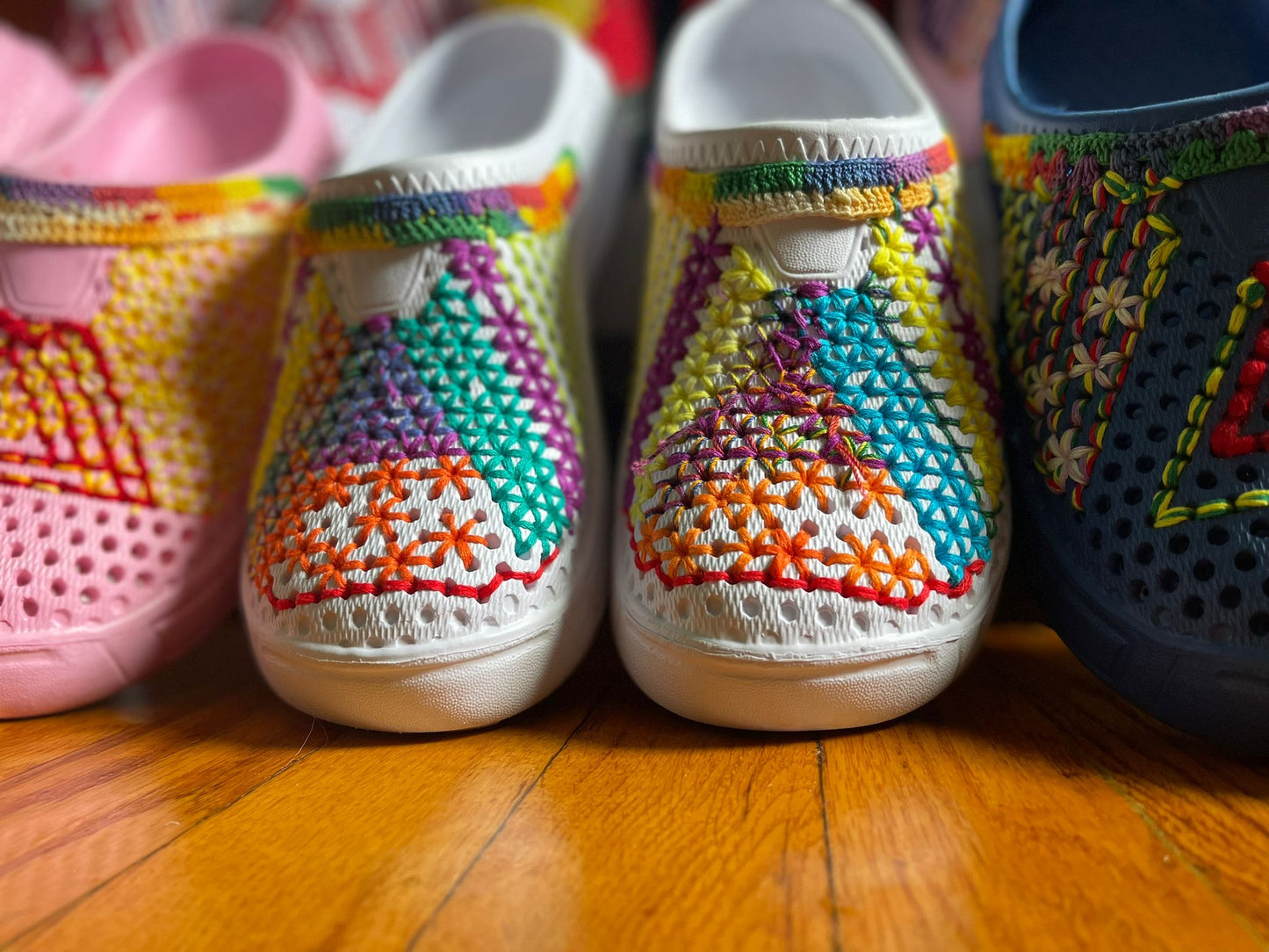 Multicolor Embroidered Sandals